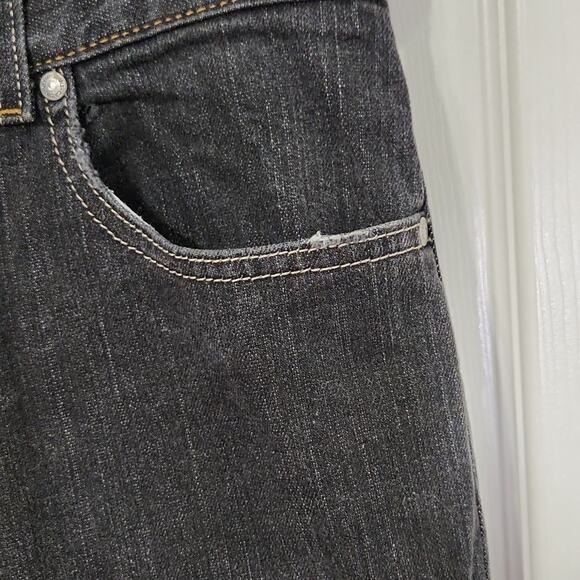 Calvin Klein Light Black Boot Cut Jeans Size 10 Slightly Distressed Preppy Mint - Picture 6 of 12
